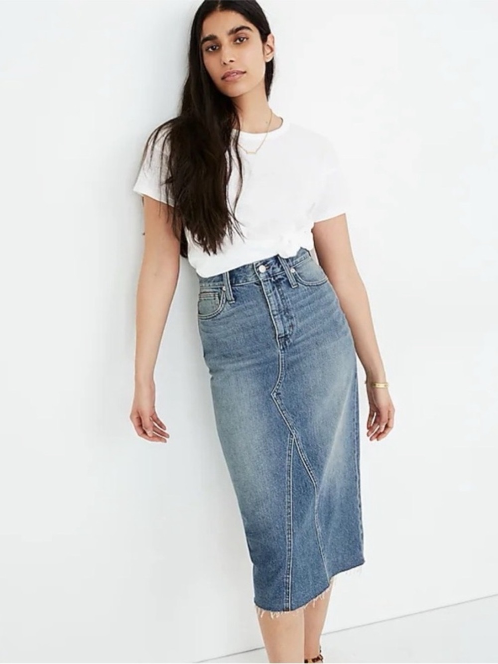 Madewell Rigid Denim Skirt in Camille Wash 23